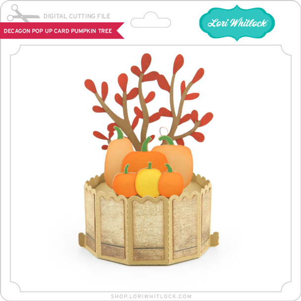 Decagon Pop Up Card Pumpkin Tree