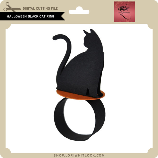 Halloween Black Cat Ring