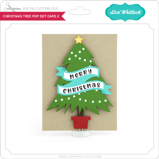 Christmas Tree Pop Dot Card 2