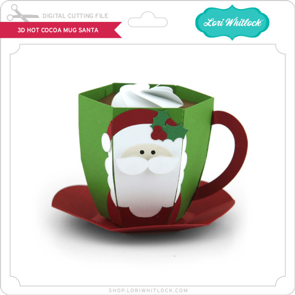 3D Hot Cocoa Mug Santa