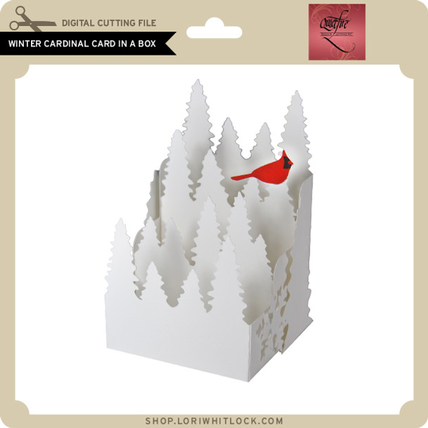 Winter Cardinal Card in a Box