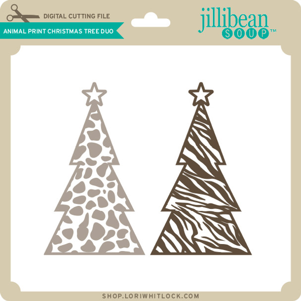 Animal Print Christmas Tree Duo