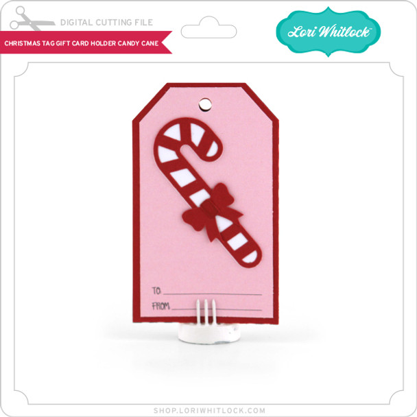 Christmas Tag Gift Card Holder Candy Cane