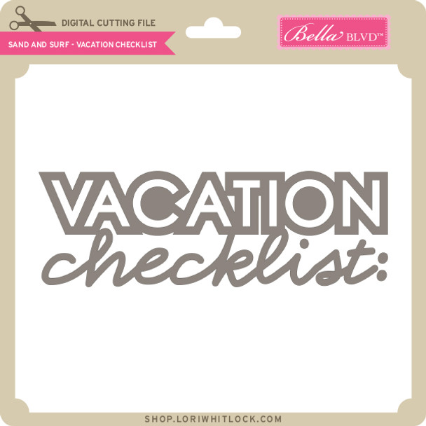 Sand and Surf - Vacation Checklist