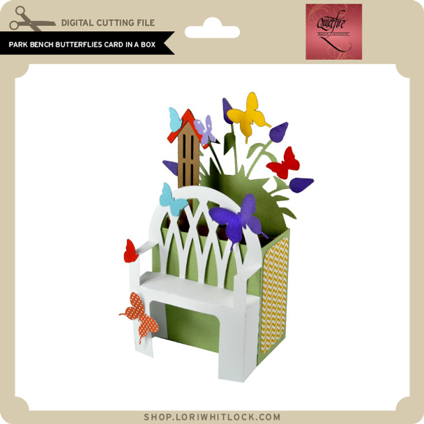 Park Bench Butterflies Card in a Box