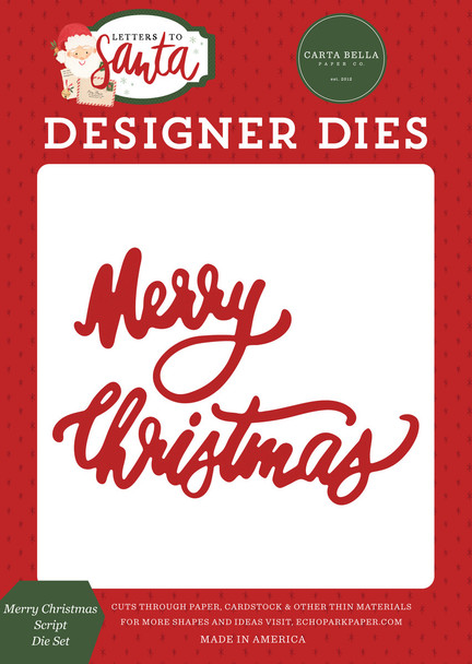 Letters To Santa: Merry Christmas Script Die Set