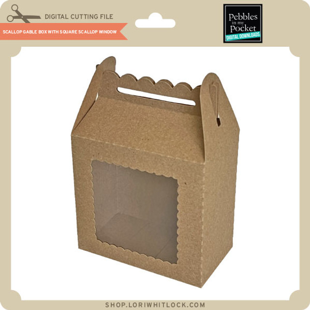 Scallop Gable Box with Square Scallop Window