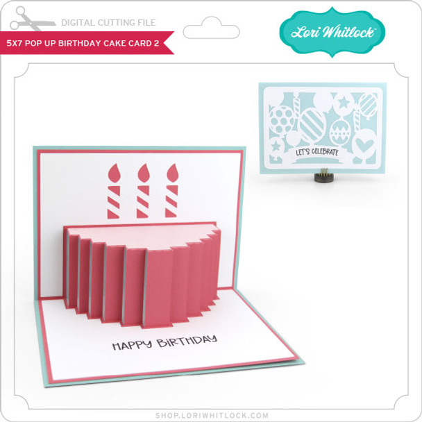 5x7 Pop Up Birthday Cake Card 2