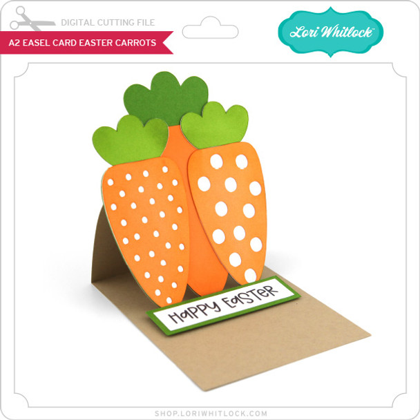 A2 Easel Card Easter Carrots