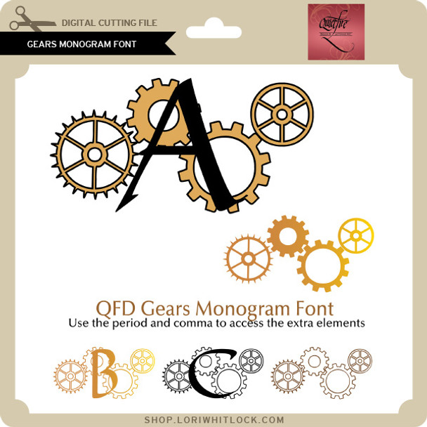 Gears Monogram Font