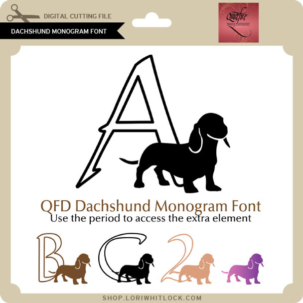 Dachshund Monogram Font