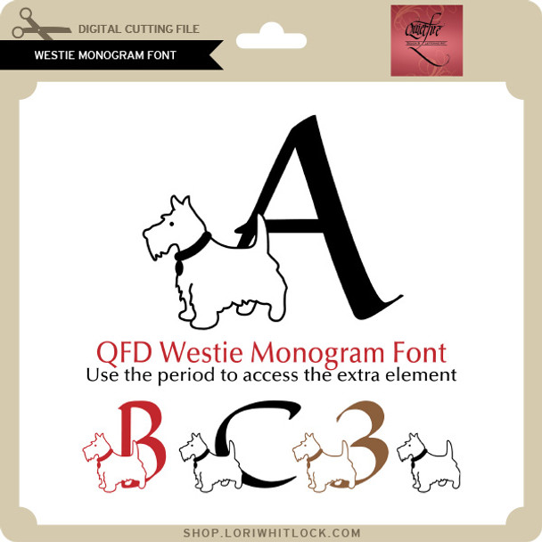 Westie Monogram Font