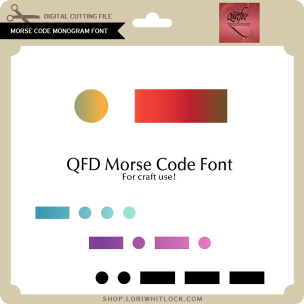 Morse Code Monogram Font