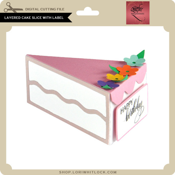 Layered Cake Slice with Label