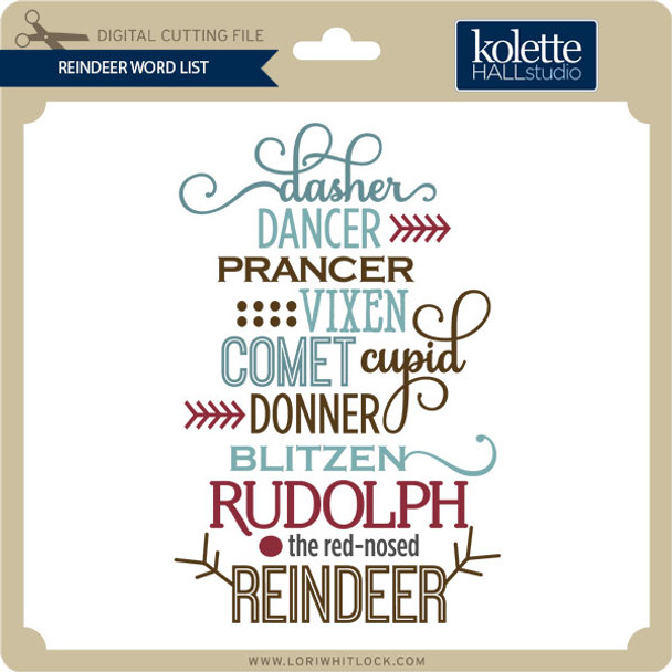 Reindeer Word List