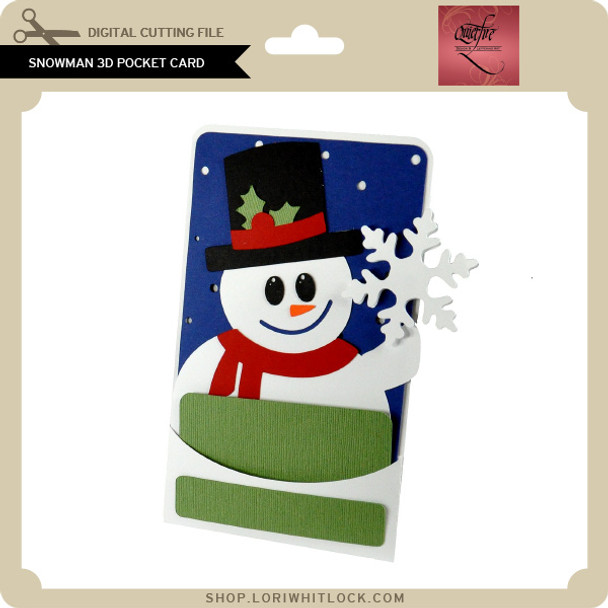 Snowman 3D Pocket Card