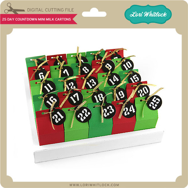 25 Day Countdown Mini Milk Cartons