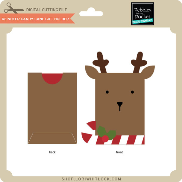 Reindeer Candy Cane Gift Card Holder