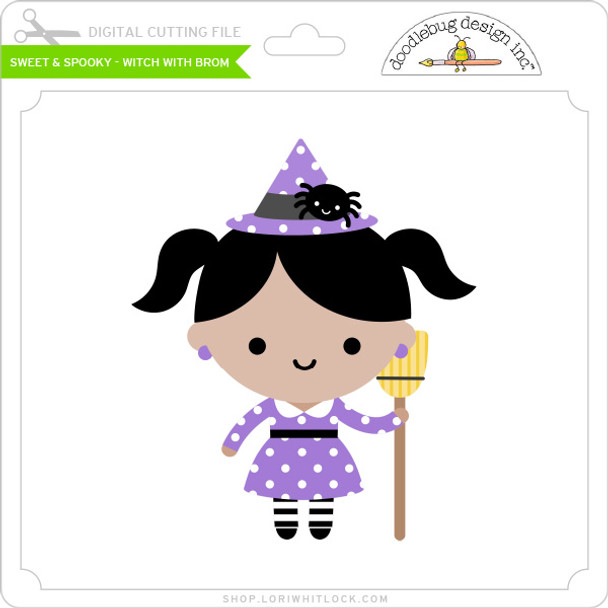 Sweet & Spooky - Witch with Broom