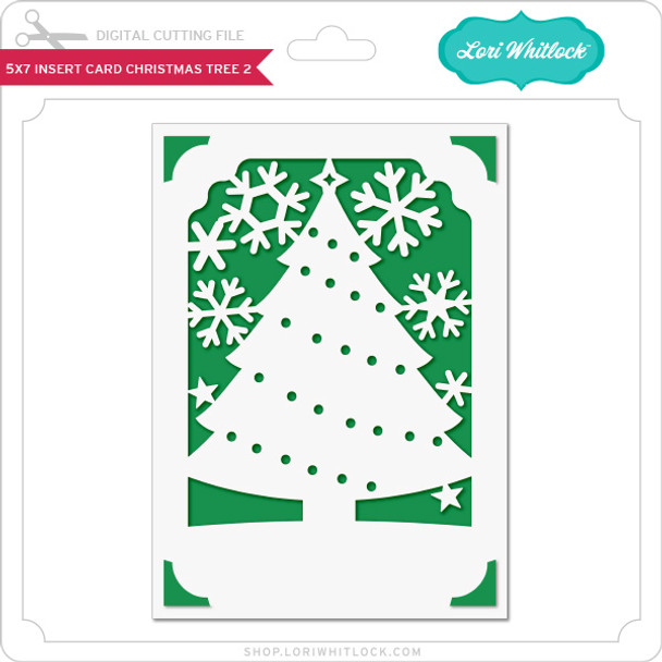 5X7 Insert Card Christmas Tree 2