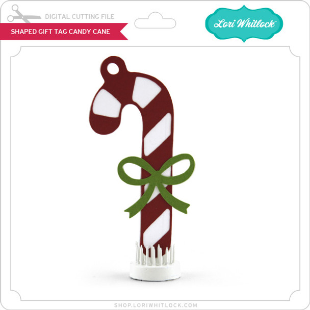 Shaped Gift Tag Candy Cane