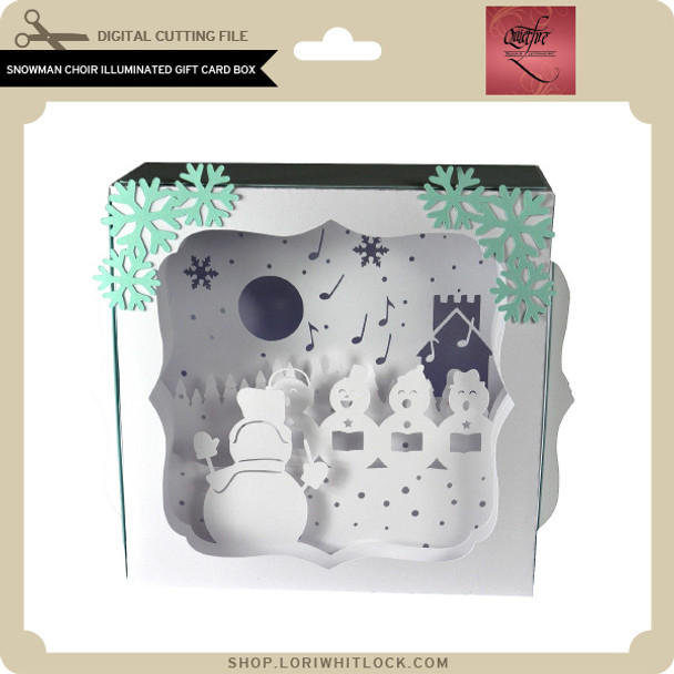 Snowman Choir Illuminated Gift Card Box