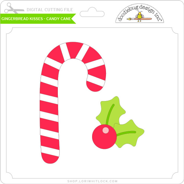 Gingerbread Kisses - Candy Cane