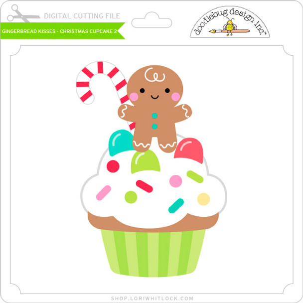 Gingerbread Kisses - Christmas Cupcake 2
