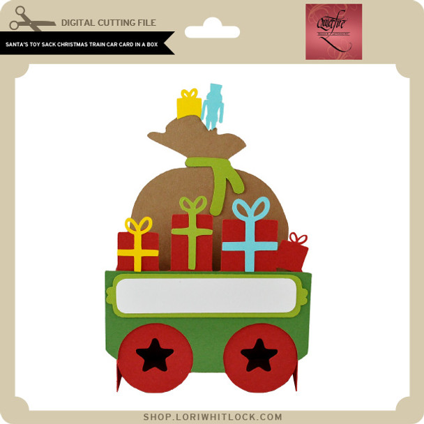 Santa s Toy Sack Christmas Train Car Card in a Box