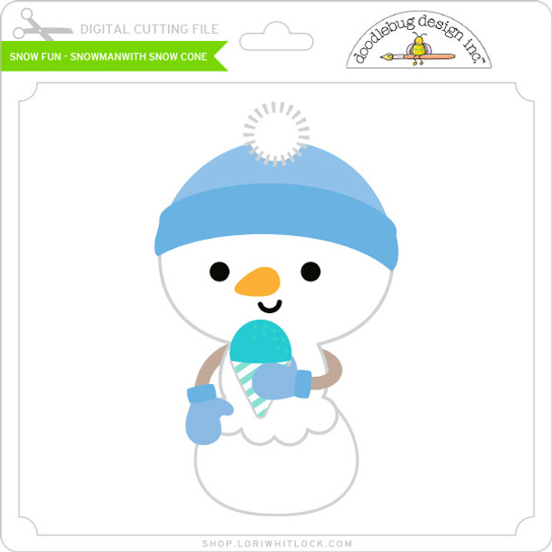 Snow Fun - Snowman With Snow Cone