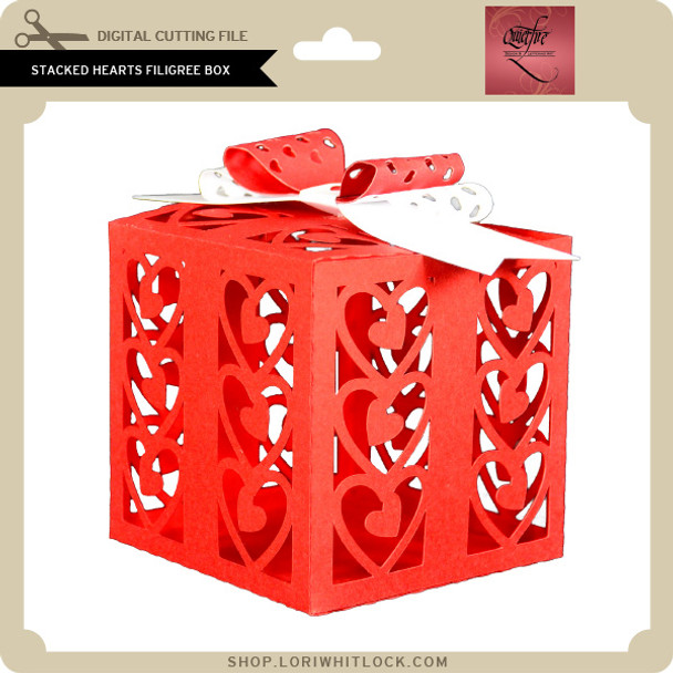 Stacked Hearts Filigree Box