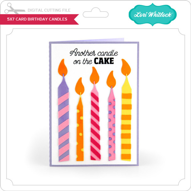 5X7 Card Birthday Candles