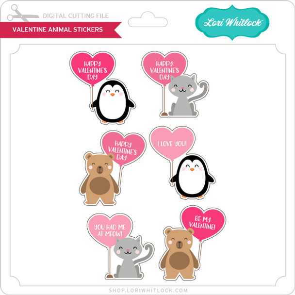 Valentine Animal Stickers