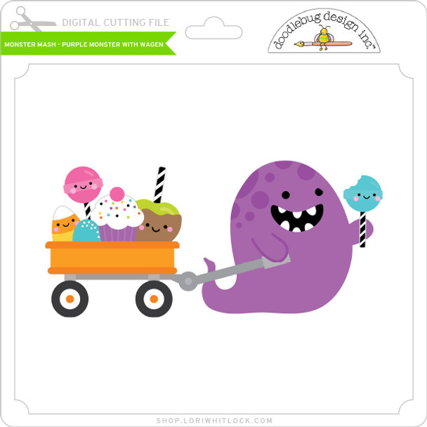 Monster Mash - Purple Monster With Wagon