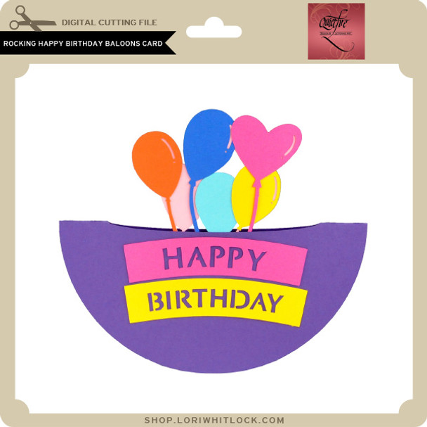 Rocking Happy Birthday Balloons Card
