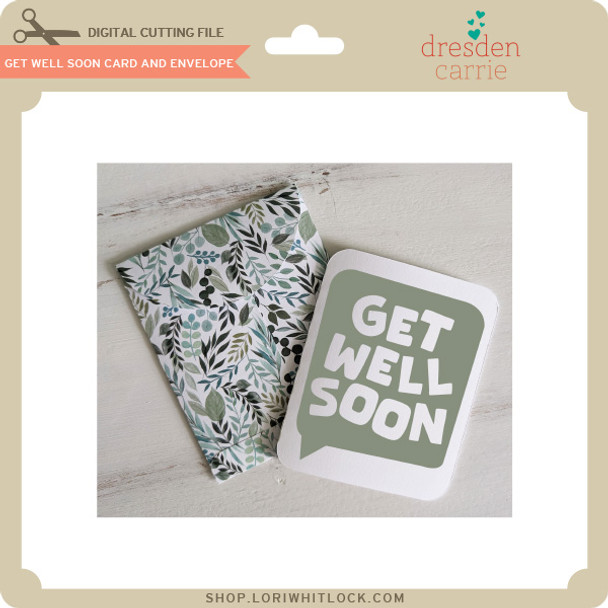 Get Well Soon Card and Envelope