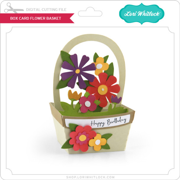 Box Card Flower Basket