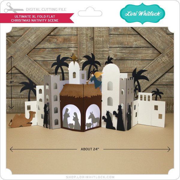 Ultimate XL Fold Flat Christmas Nativity Scene - Lori Whitlock's