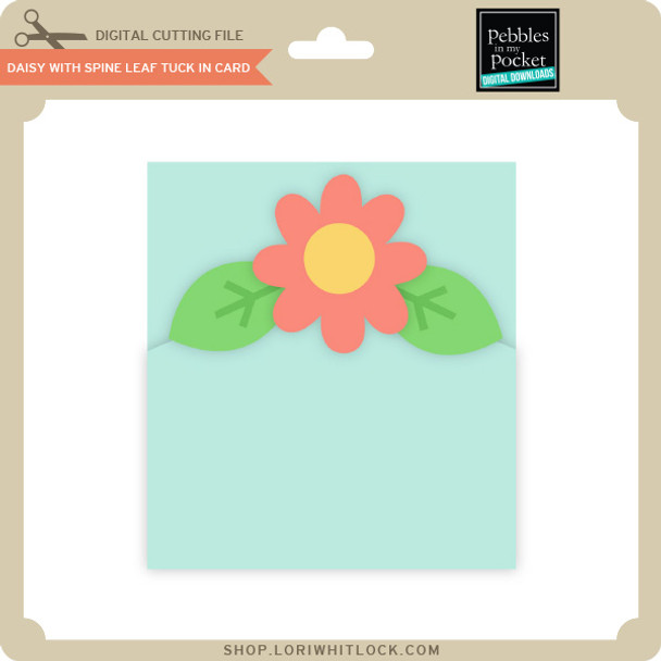 Daisy With Spine Leaf Tuck In Card
