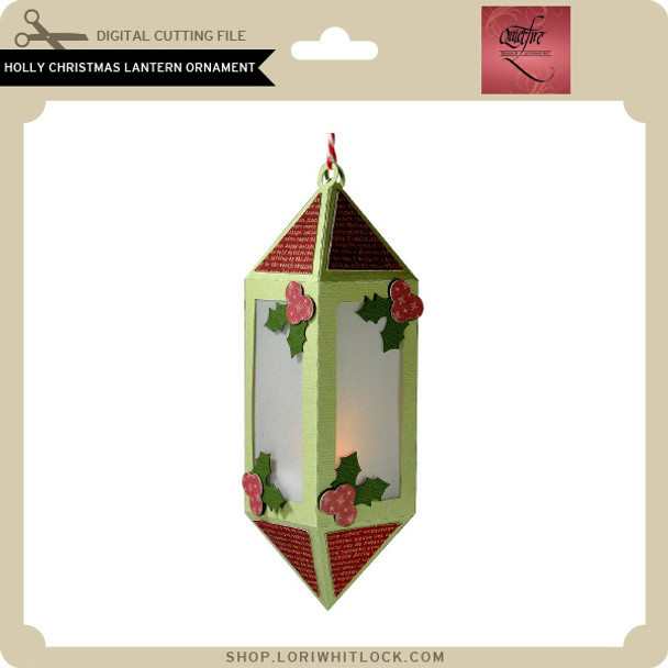 Holly Christmas Lantern Ornament
