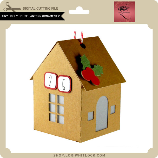 Tiny Holly House Lantern Ornament