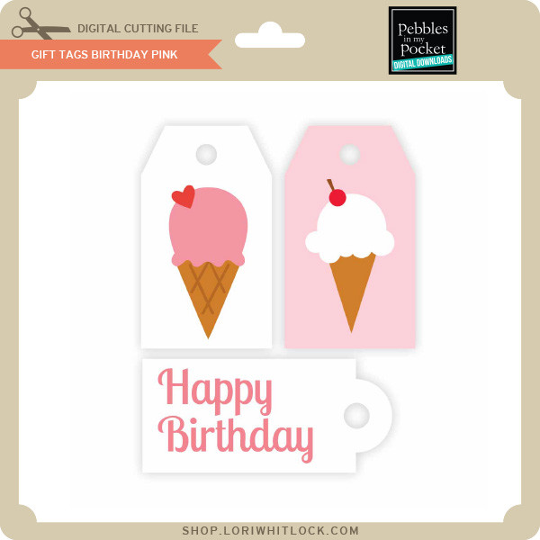 Gift Tags Birthday Pink