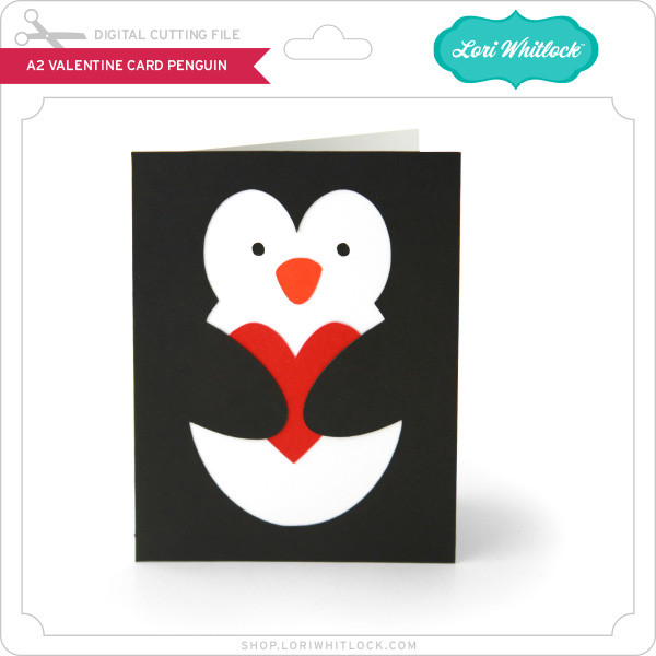 A2 Valentine Card Penguin