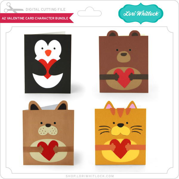 A2 Valentine Card Character Bundle