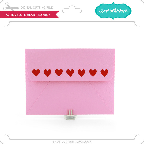 A7 Envelope Heart Border