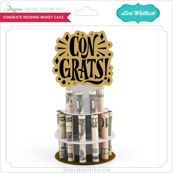 Congrats Wedding Money Cake