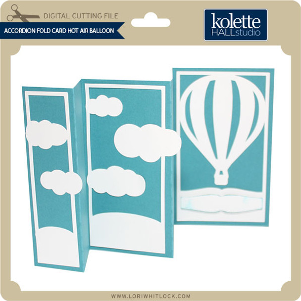 Accordion Fold Card Hot Air Balloon