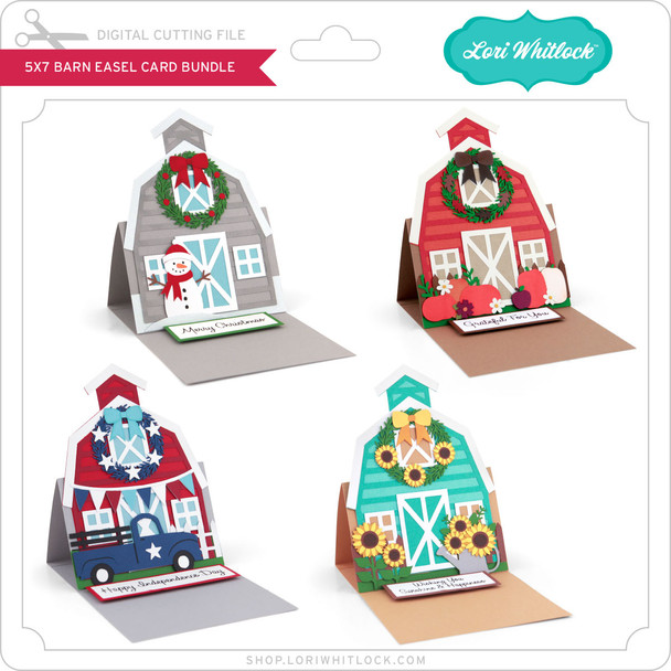 5X7 Barn Easel Card Bundle