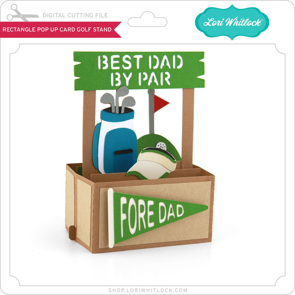 Rectangle Pop Up Card Golf Stand