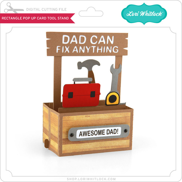 Rectangle Pop Up Card Tool Stand